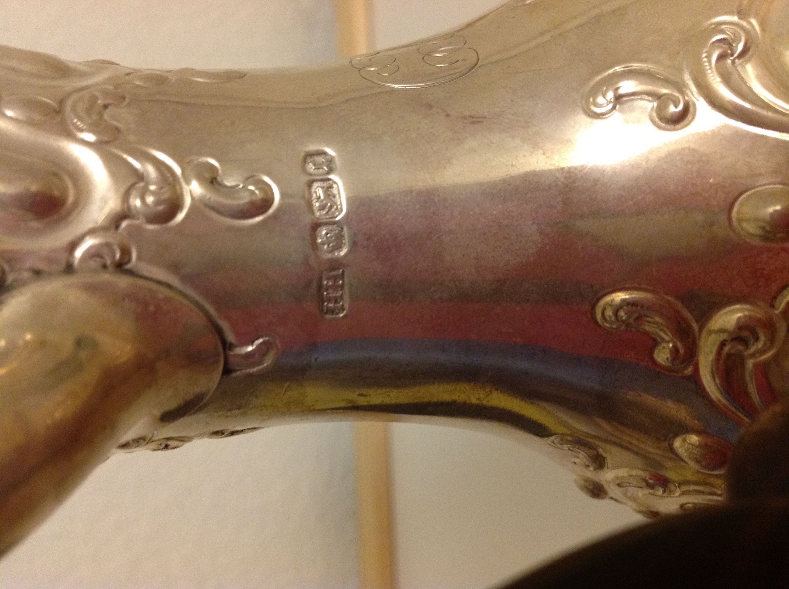 SILVER ANTIQUE TEAPOT WITH WOODEN HANDLE AND HALLMARKS InstAppraisal